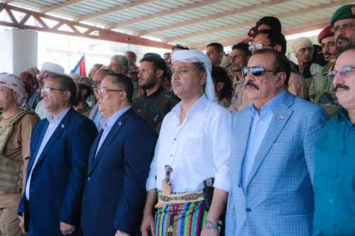 اللواء بن بريك يشهد الحفل الخطابي بمناسبة الذكرى الـ 59 لثورة 14 أكتوبر المجيدة في مدينة الحبيلين&nbsp;