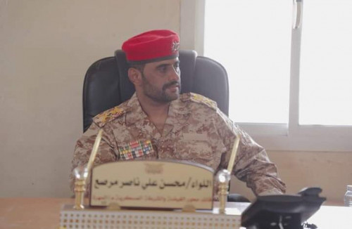 اللواء مرصع: قوات محور الغيضة ستتصدى لكافة المخاطر والتحديات الأمنية