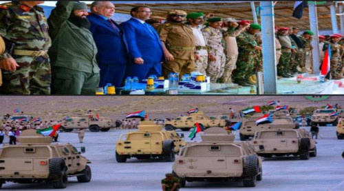 بعرض عسكري مهيب.. القوات المسلحة الجنوبية تعلن انطلاق مرحلة جديدة من عملية سهام الشرق في أبين
