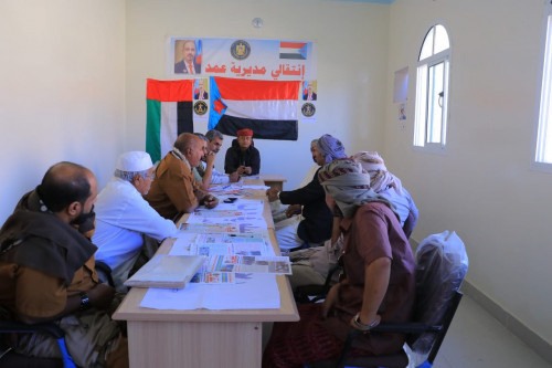 نائب رئيس الهيئة المساعدة بوادي وصحراء حضرموت يطلع على نشاط انتقالي مديرية عمد