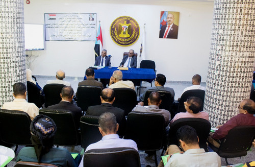 انعقاد اللقاء السنوي لدوائر الأمانة العامة بالانتقالي والقيادات المحلية ومنسقيات الجامعات للمجلس بالمحافظات