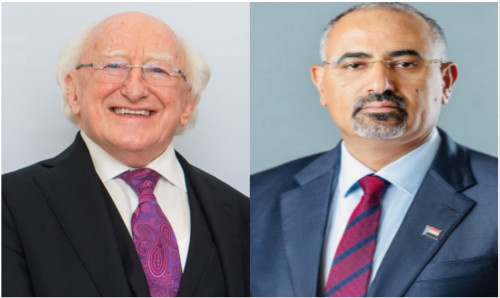 الرئيس الزُبيدي يهنئ رئيس جمهورية إيرلندا بمناسبة اليوم الوطني لبلاده