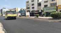 بدء أعمال سفلتة واسعة يشهدها خط كالتكس إلى الغزل والنسيج في عدن