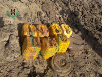 قوات الحزام الأمني في أبين تعثر على عبوتين ناسفتين بشقرة