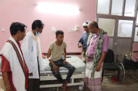 قيادة انتقالي المحفد تتفقد جرحى القوات المسلحة الجنوبية بمستشفى المديرية