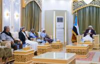 الرئيس الزُبيدي يستقبل عددا من وجهاء محافظة أبين