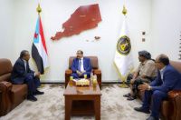 اللواء بن بريك يلتقي رئيس اللجنة التنفيذية للمؤتمر الجنوبي الأول (مؤتمر القاهرة)