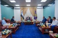 الدكتور الحاج يبحث مع وفد مؤسسة آيديا تجربة الحوار الوطني الجنوبي