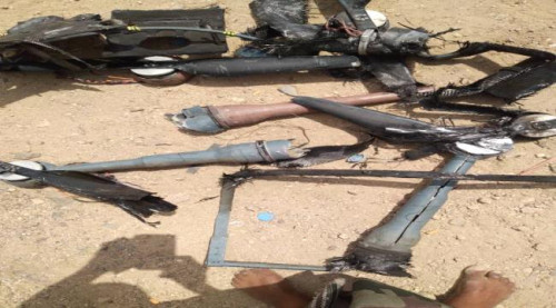 ألوية العمالقة الجنوبية تسقط طائرة مسيرة حوثية في حريب