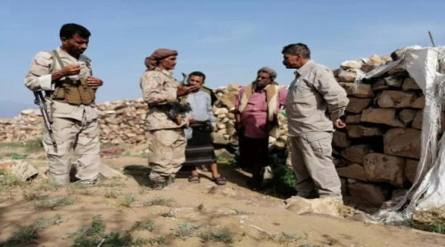 العميد الهدف يتفقد مواقع الأبطال المرابطين من اللواء المشاة الثاني بجبهة الضالع