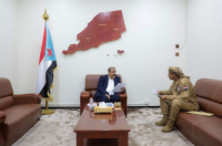 اللواء بن بريك يطلع على سير العملية العسكرية والقتالية في جبهة المسيمير