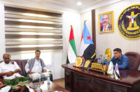 رئيس تنفيذية انتقالي حضرموت يلتقي وجاهات من قبائل ثعْين