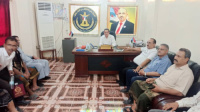 رئيس تنفيذية انتقالي لحج يلتقي وفدا من قيادة السلطة المحلية بالمحافظة