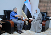 نائب رئيس الهيئة الوطنية للإعلام الجنوبي يستقبل رئيس هيئة المرأة بالمجلس الانتقالي