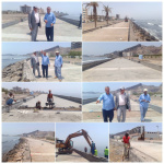 نائب محافظ عدن يشيد بالجهود الملموسة لإنجاز مشروع الرصف بالاحجار " لممشى" ساحل أبين