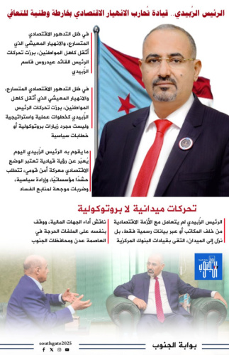 سياسيون يطلقون حملة إلكترونية لدعم التحركات الاقتصادية للقيادة الجنوبية ممثلة بالرئيس الزُبيدي