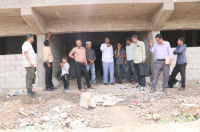 فريق التوجيه والرقابة الرئاسي يطلع على سير العمل في مشروع إعادة تأهيل ملعب نادي الصمود بالضالع