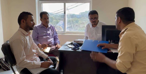 فريق التوجيه والرقابة الرئاسي يطلع على سير عمل الإدارت التنفيذية في انتقالي الضالع