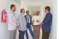 فريق التوجيه والرقابة الرئاسي يزور مستشفى الغيضة المركزي ومستشفى الحميات