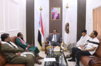 فريق التوجيه والرقابة الرئاسي يطلع على نشاط الاتحاد العام لنقابات عمال الجنوب بالمهرة