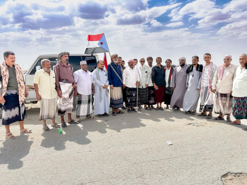 رئيس تنفيذية انتقالي شبوة يستقبل قافلة أبناء وادي حضرموت المتجهة إلى جبهات الضالع