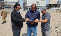 مدير عام المنصورة يدشن مشروع إنشاء متنفس مثلث دوار السفينة بشارع التسعين