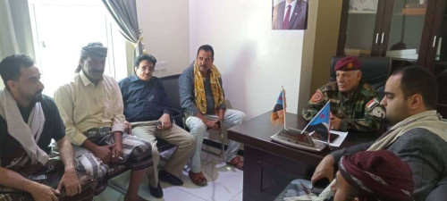 رئيس تنفيذية انتقالي الضالع يناقش مع أسرة الفقيد اللواء علي قائد ترتيبات إقامة فعالية تأبينية