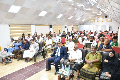 القائم بأعمال رئيس تنفيذية انتقالي حضرموت يشارك في فعالية تأبين الشيخ المناضل أحمد العساني