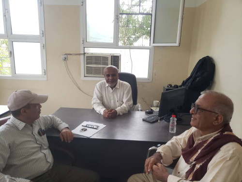 رئيس تنفيذية منسقية الانتقالي بجامعة أبين يزور إدارة الشؤون التعليمية بديوان الجامعة