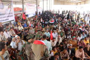 أبناء أبين يواصلون اعتصامهم المفتوح للمطالبة بإعلان دولة الجنوب العربي