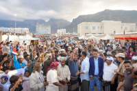 توافد جماهيري واسع من مراكز قلنسية وعبدالكوري إلى مخيم الاعتصام المفتوح بحديبو