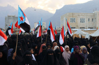 حشد نسائي في ساحة الاعتصام المفتوح بسقطرى للمطالبة بإعلان دولة الجنوب العربي