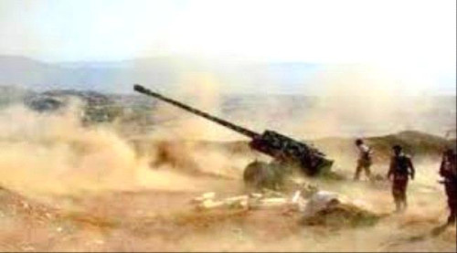 مدفعية القوات المسلحة الجنوبية تستهدف تحركات مليشيا الحوثي شمال الضالع