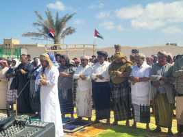 ساحة الاعتصام المفتوح بسقطرى تحتضن جمعة "الوفاء للحليف الصادق"