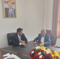 الوزير المهري والشكلية يناقشان أوضاع المعاهد التقنية والمهنية بالعاصمة عدن