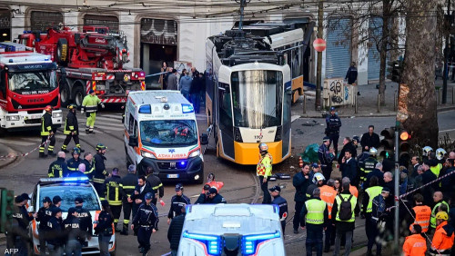 كارثة ترام تهز ميلانو.. قتيلان وعشرات الجرحى في قلب المدينة