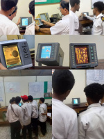 طلاب قسم "الملاحة والاصطياد" في المعهد التقني البحري ينفذون تدريباً عملياً على أجهزة الـ Sonar المتطورة